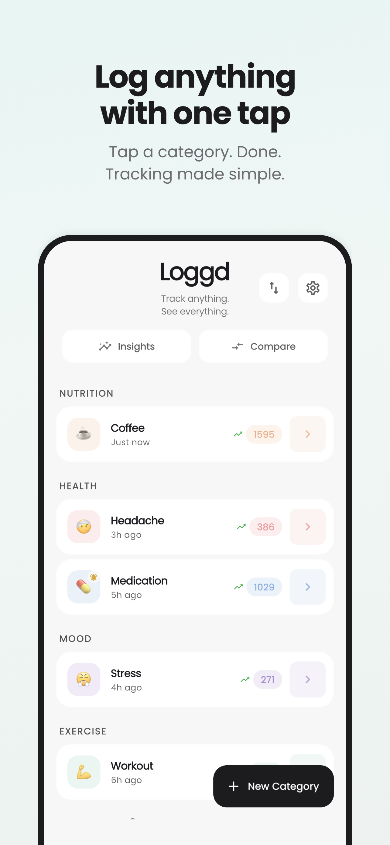 Loggd — Log anything. See everything. gallery image