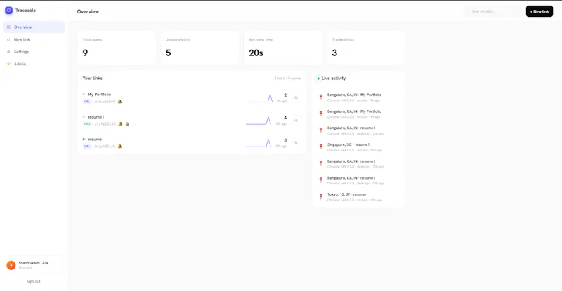 Traceable screenshot 2