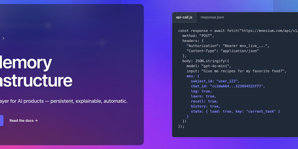 Mnexium: LLM'lere Kalıcı Hafıza Vererek Yapay Zeka'yı Güçlendir