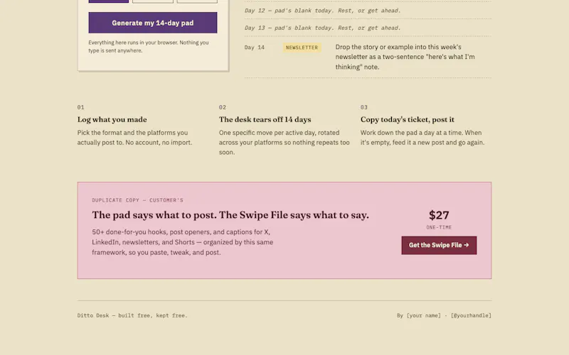The Ditto Desk screenshot 2