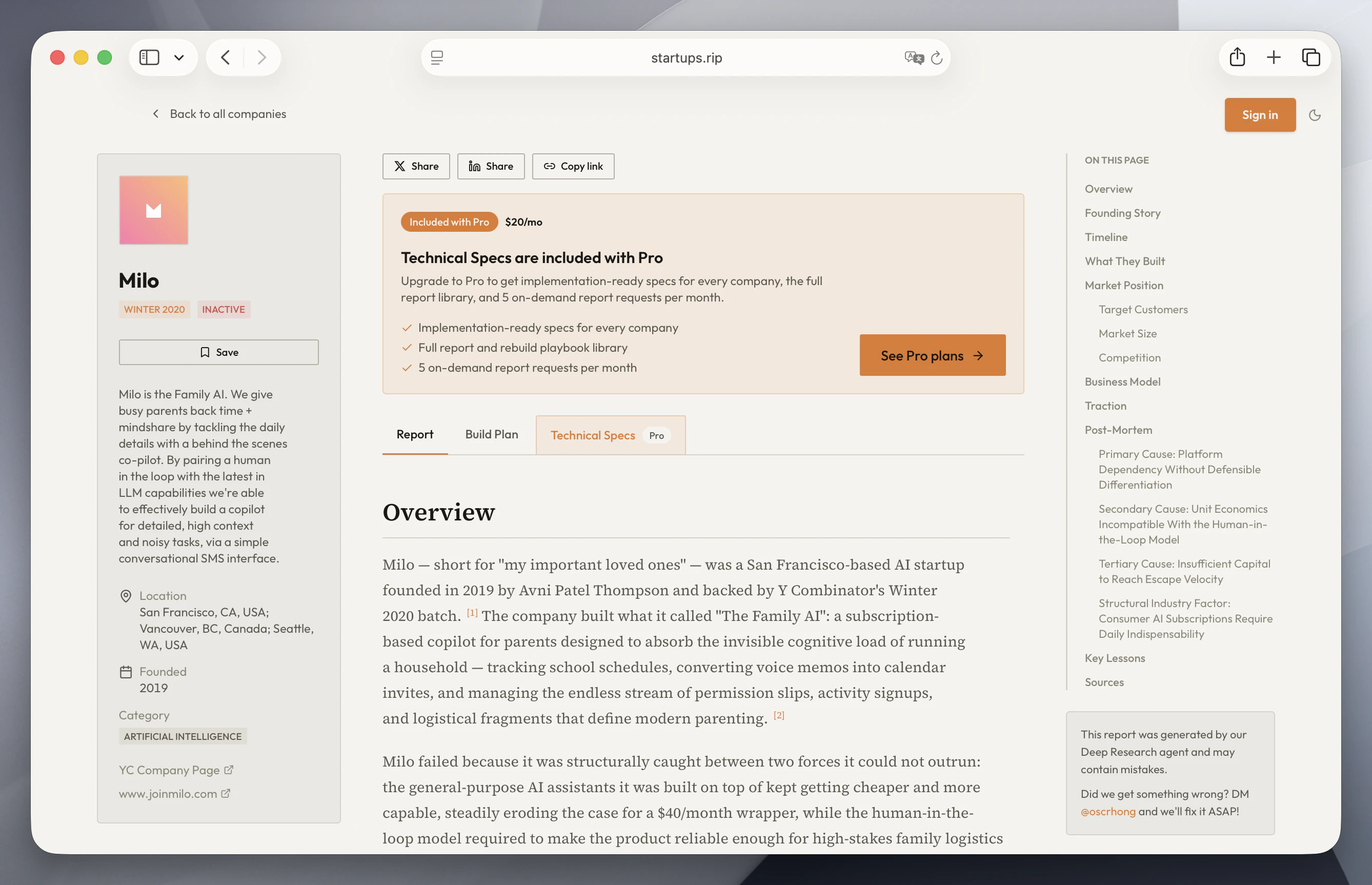 Startups.RIP screenshot 2