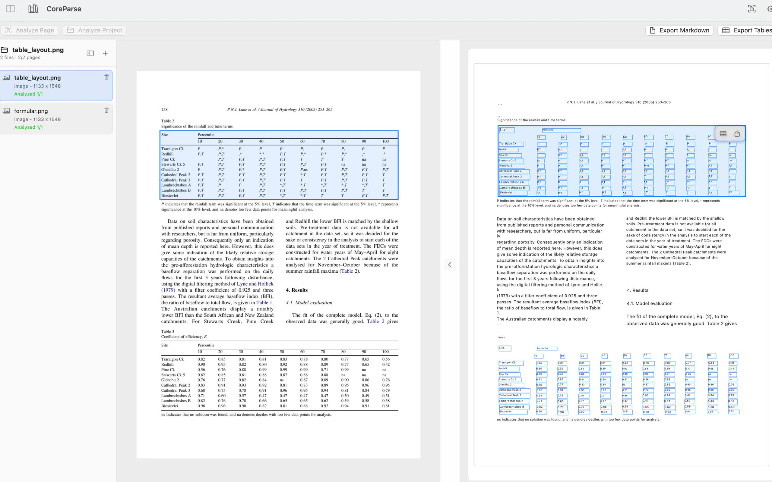 CoreParse screenshot