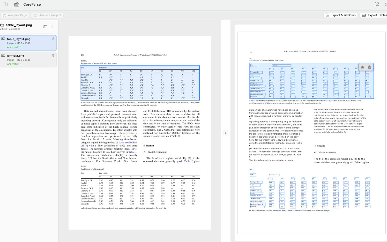 CoreParse screenshot 1