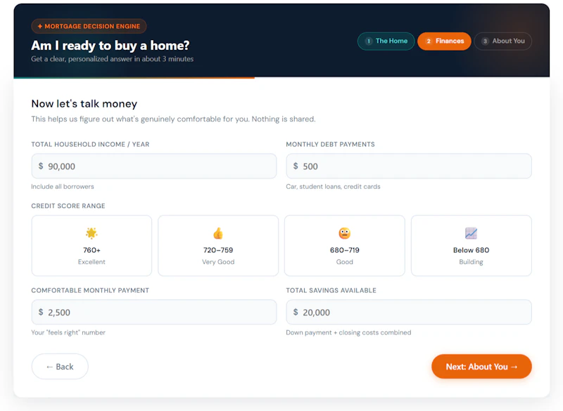 Mortgage Decision Engine screenshot 2