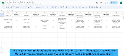 AI Ad Copy Generator in Google Sheets gallery image