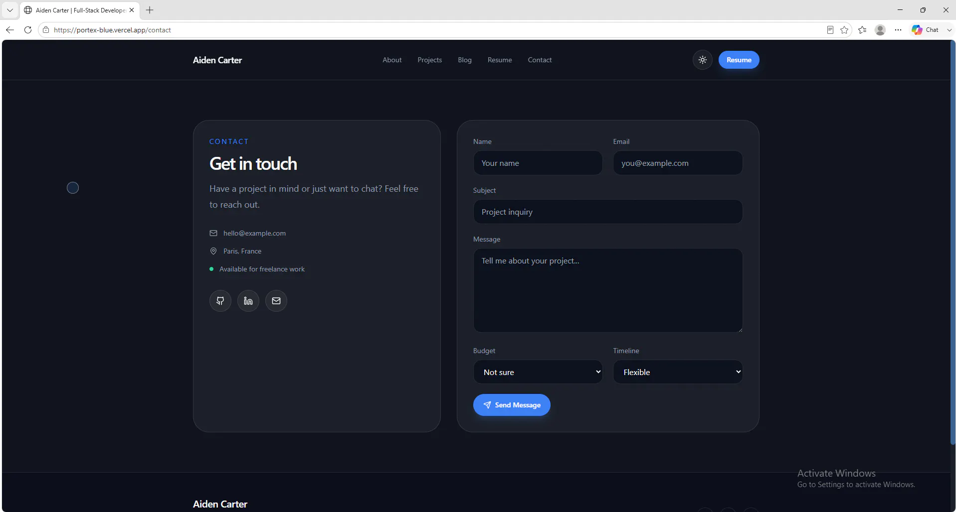 Premium Developer Portfolio Template gallery image