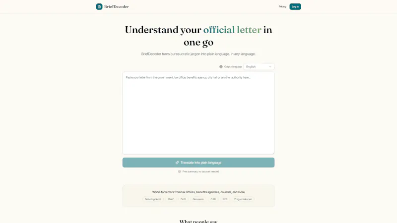 BriefDecoder screenshot 1