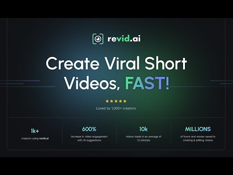 Revid Ai — screenshot 1 showing tool features and UI