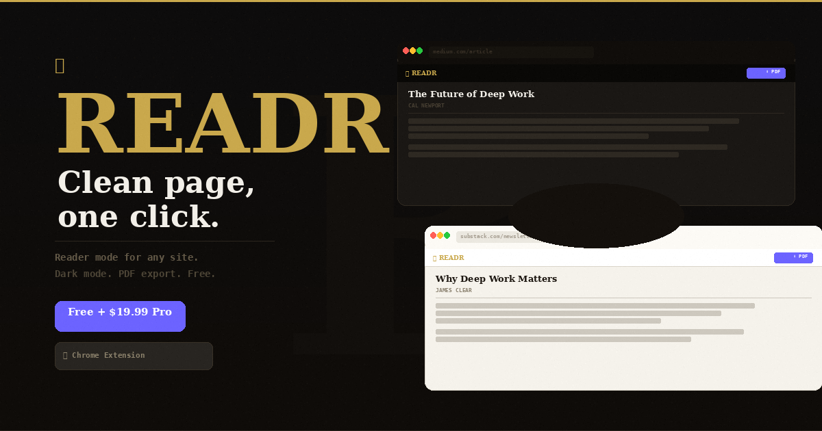 READR - Screenshot 3 showing product features and functionality