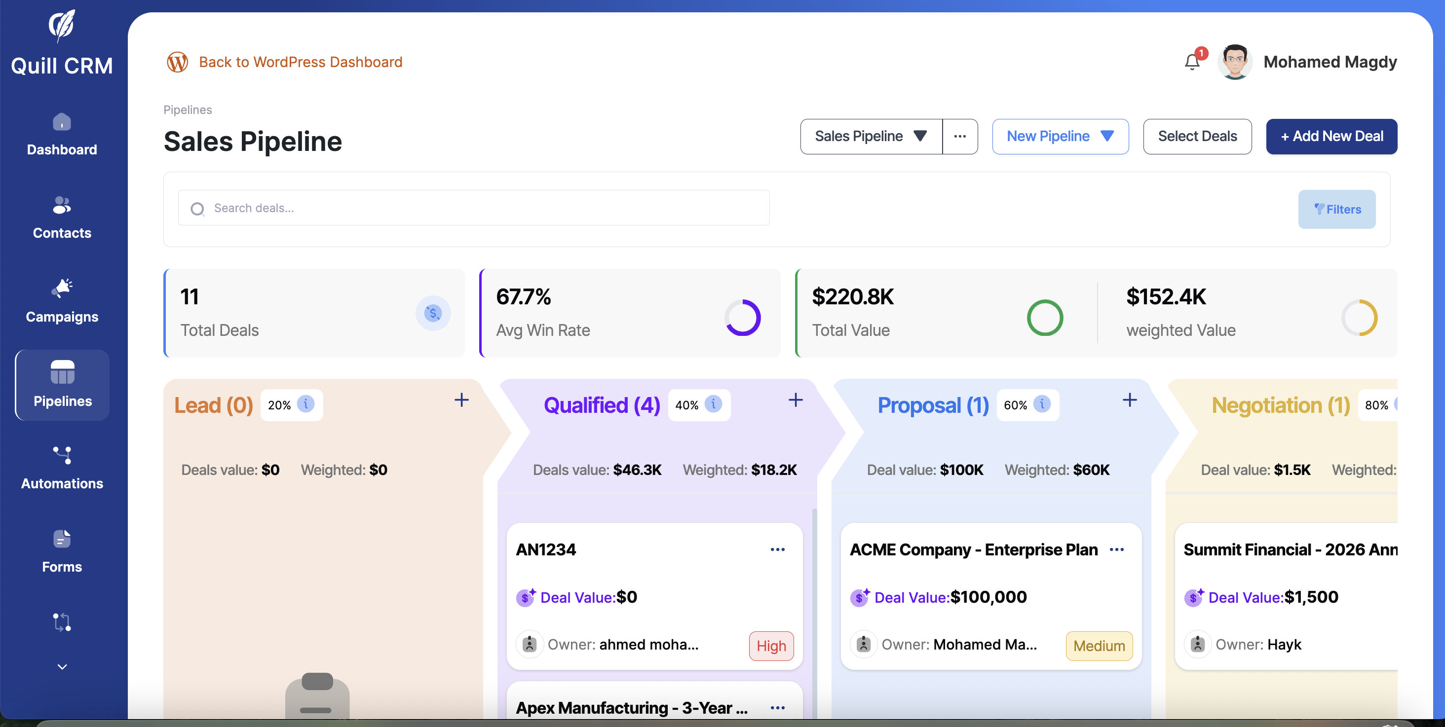 Quill CRM gallery image