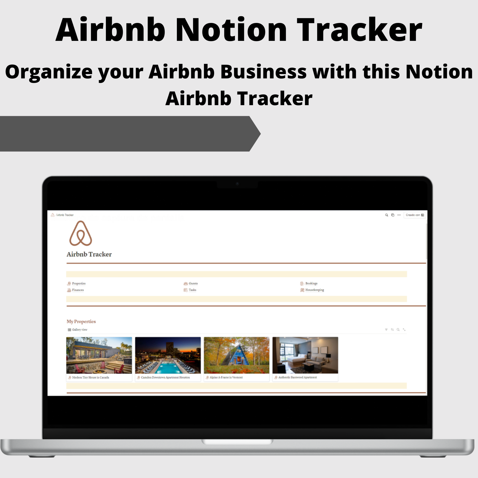 Airbnb Notion Template for Real Estate