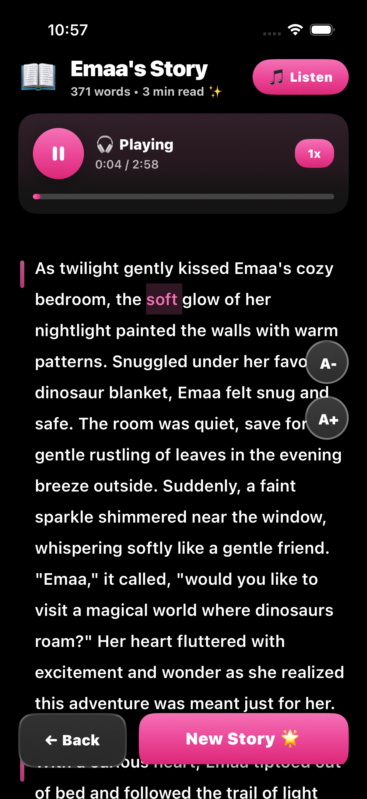 KidsTales - AI bedtime stories for kids - Main product screenshot demonstrating key features and user interface