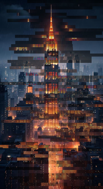 Glitch -beeldgenerator - Maak een glitch -afbeelding online media 1