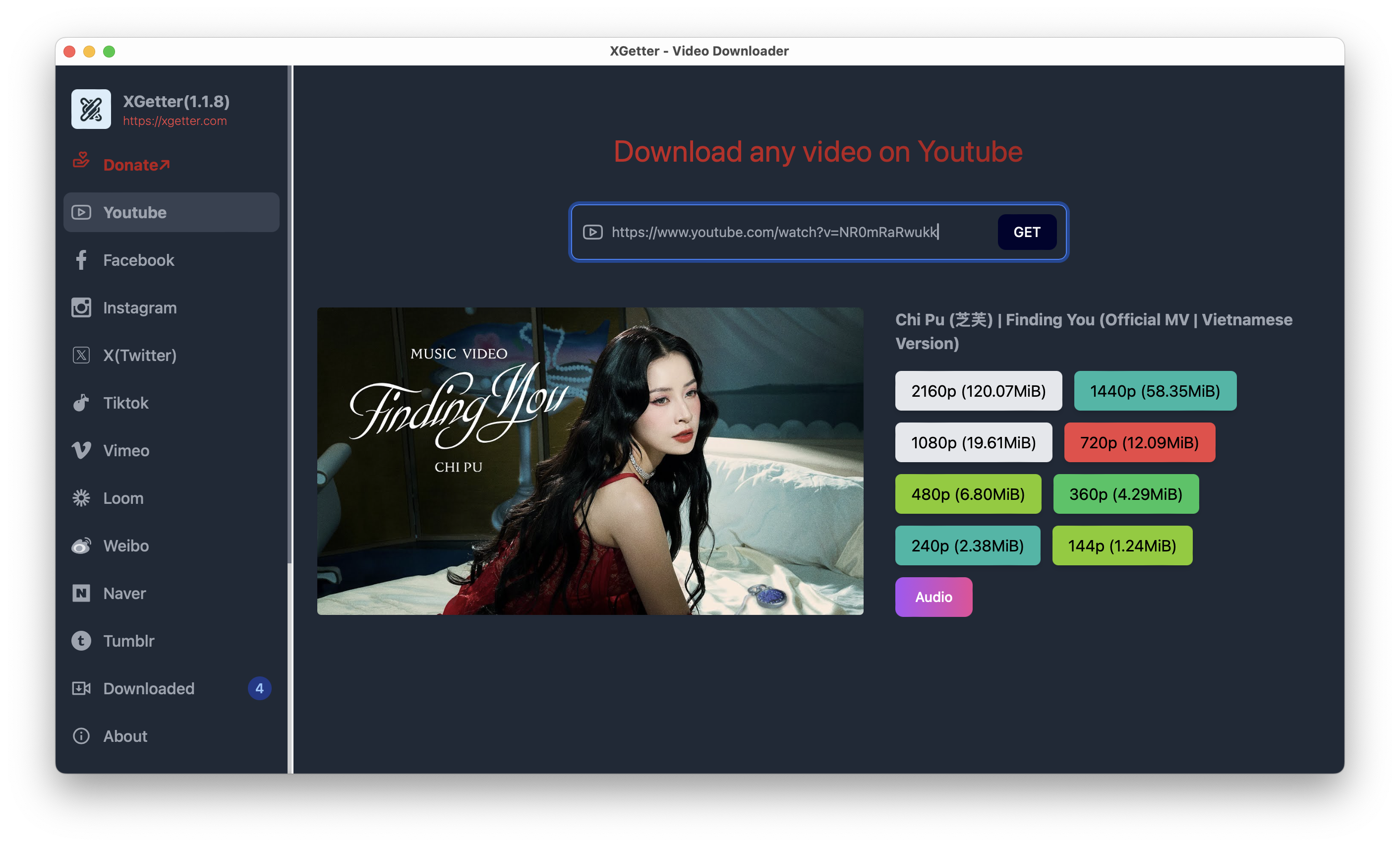 Media XGETTER - Trình tải xuống phương tiện - Trình tải xuống âm thanh video 3