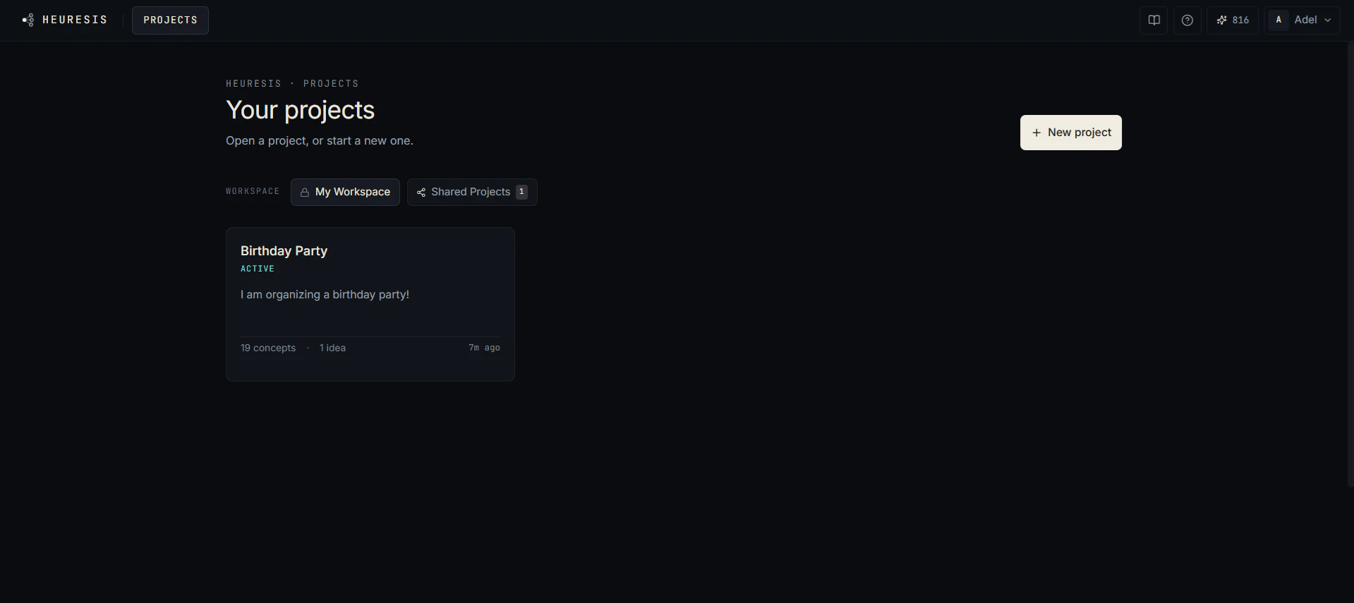 Heuresis.app screenshot 2