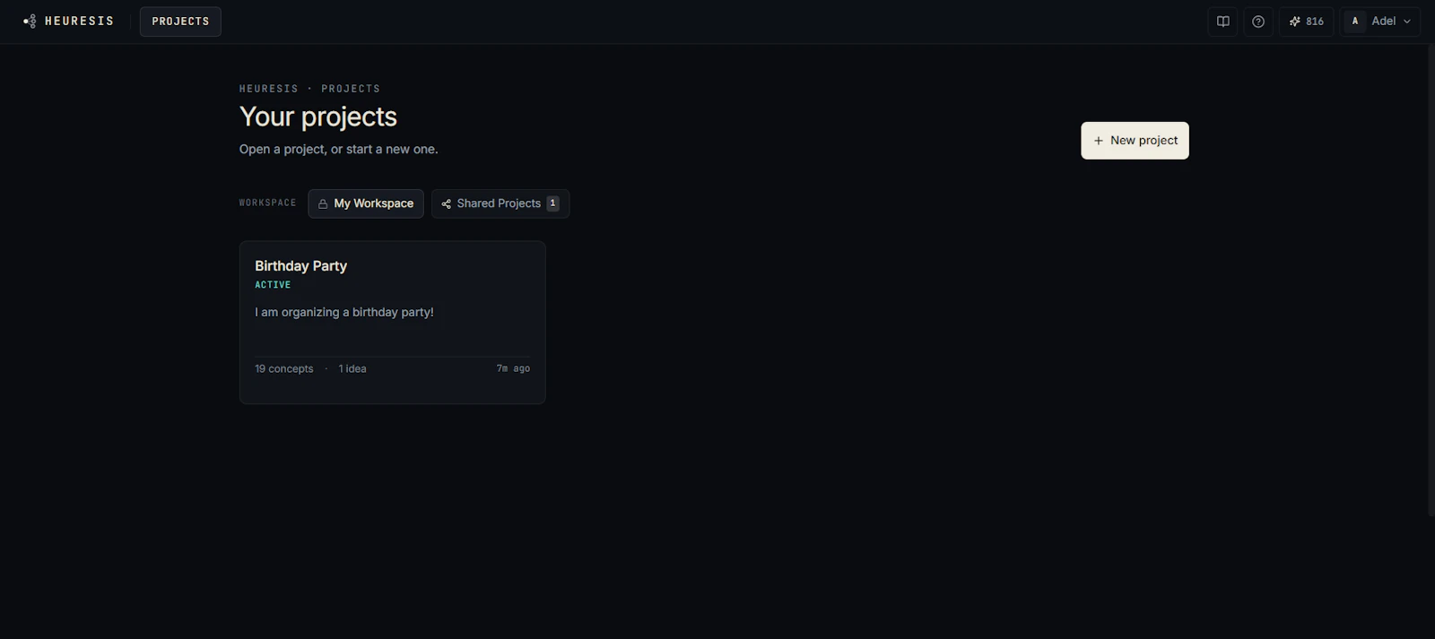 Heuresis.app screenshot 2