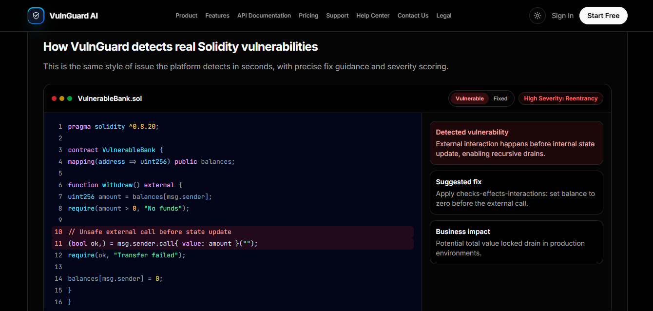 VulnGuard AI - Smart Contract Security gallery image