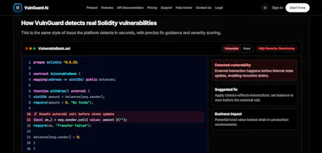 VulnGuard AI - Smart Contract Security gallery image