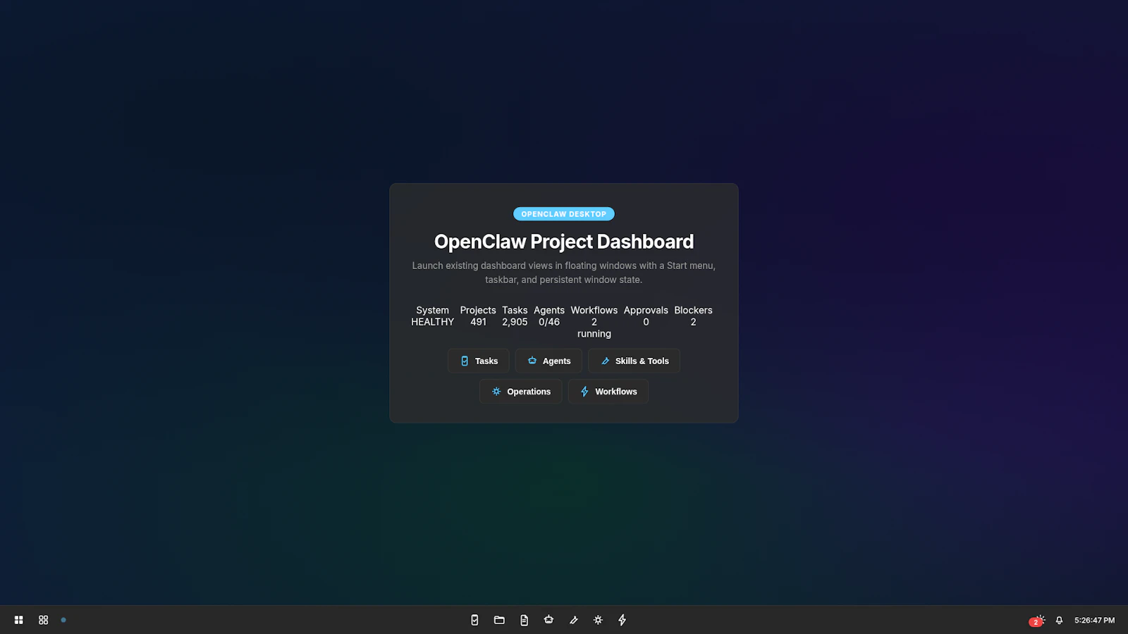 OpenClaw Web Desktop screenshot 1