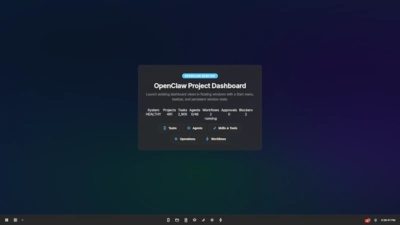 OpenClaw Web Desktop screenshot 1