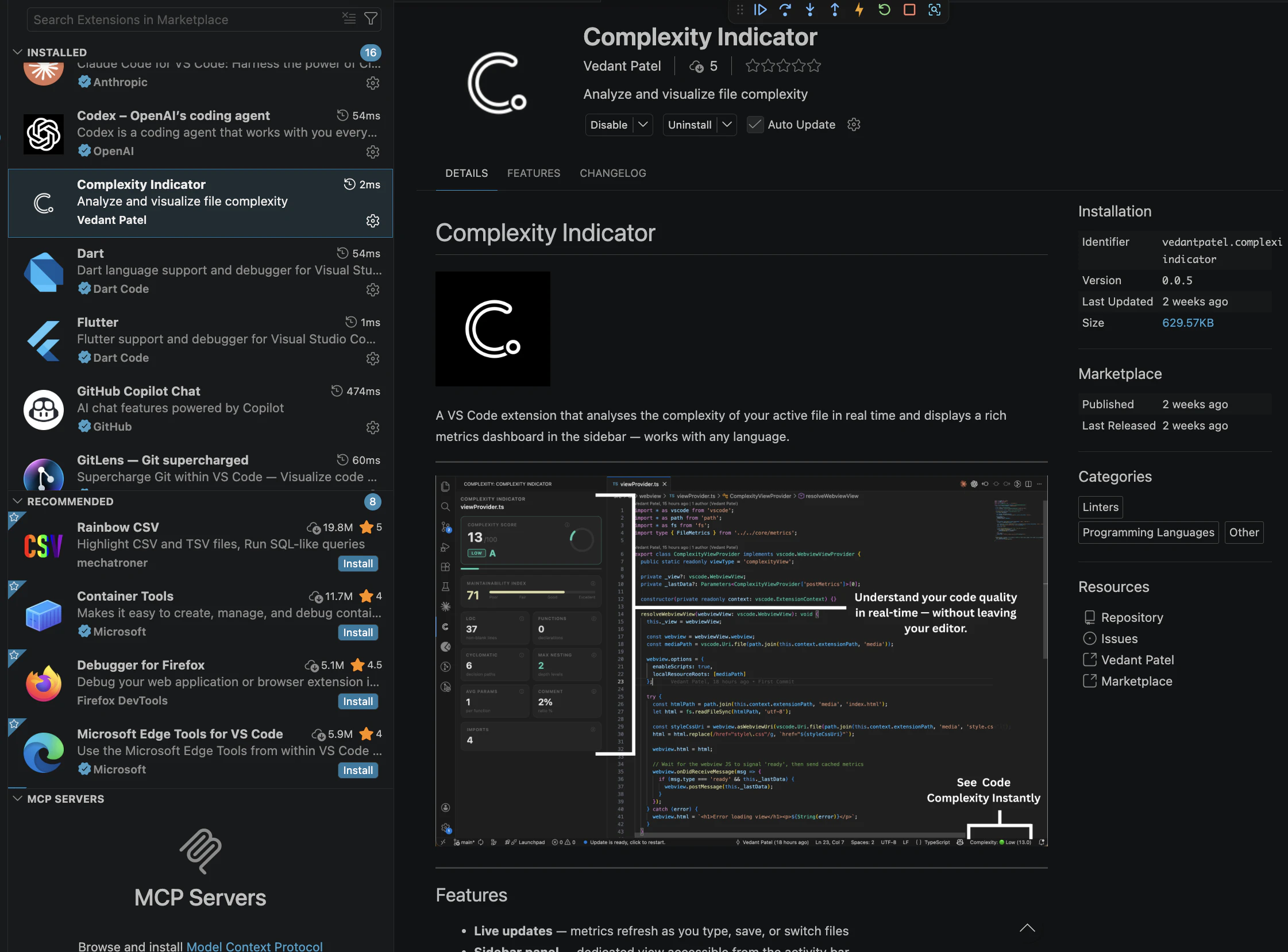 Complexity Indicator screenshot 2