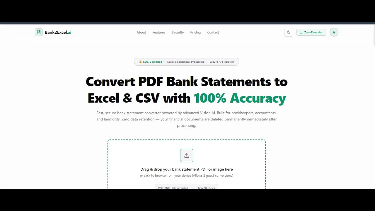 Bank2Excel-ai.com - Bank PDF to Excel gallery image