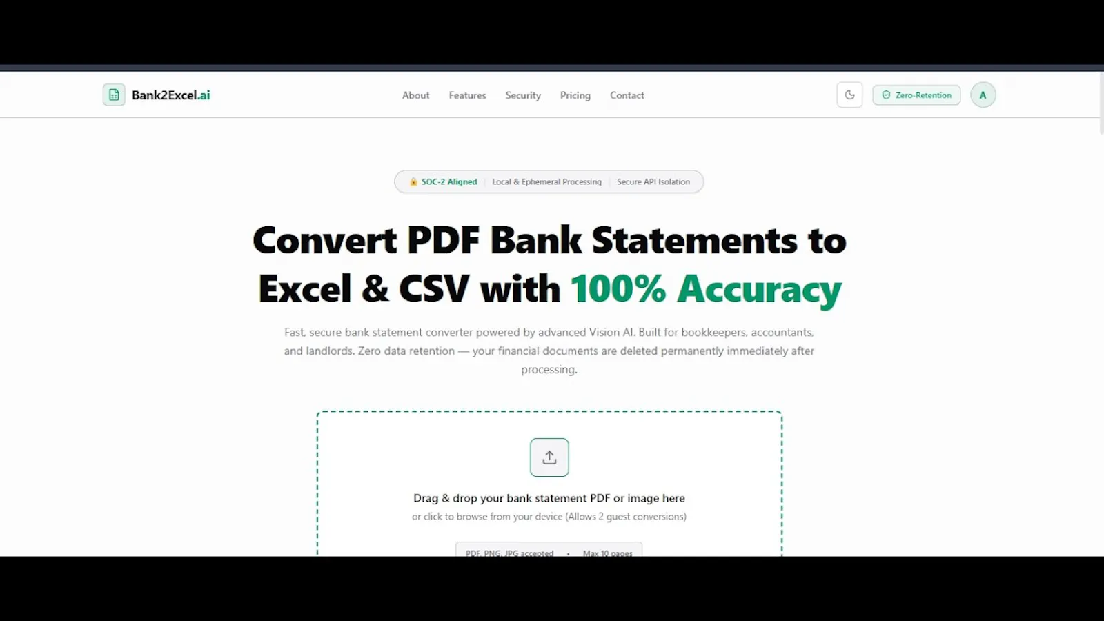 Bank2Excel-ai.com - Bank PDF to Excel screenshot 1 (video preview)