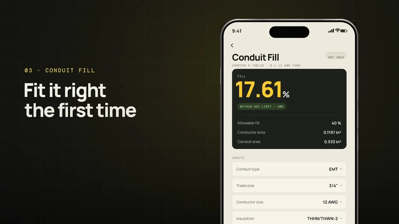 WireCoder - 5 NEC Electrical Calculators screenshot 1 (video preview)
