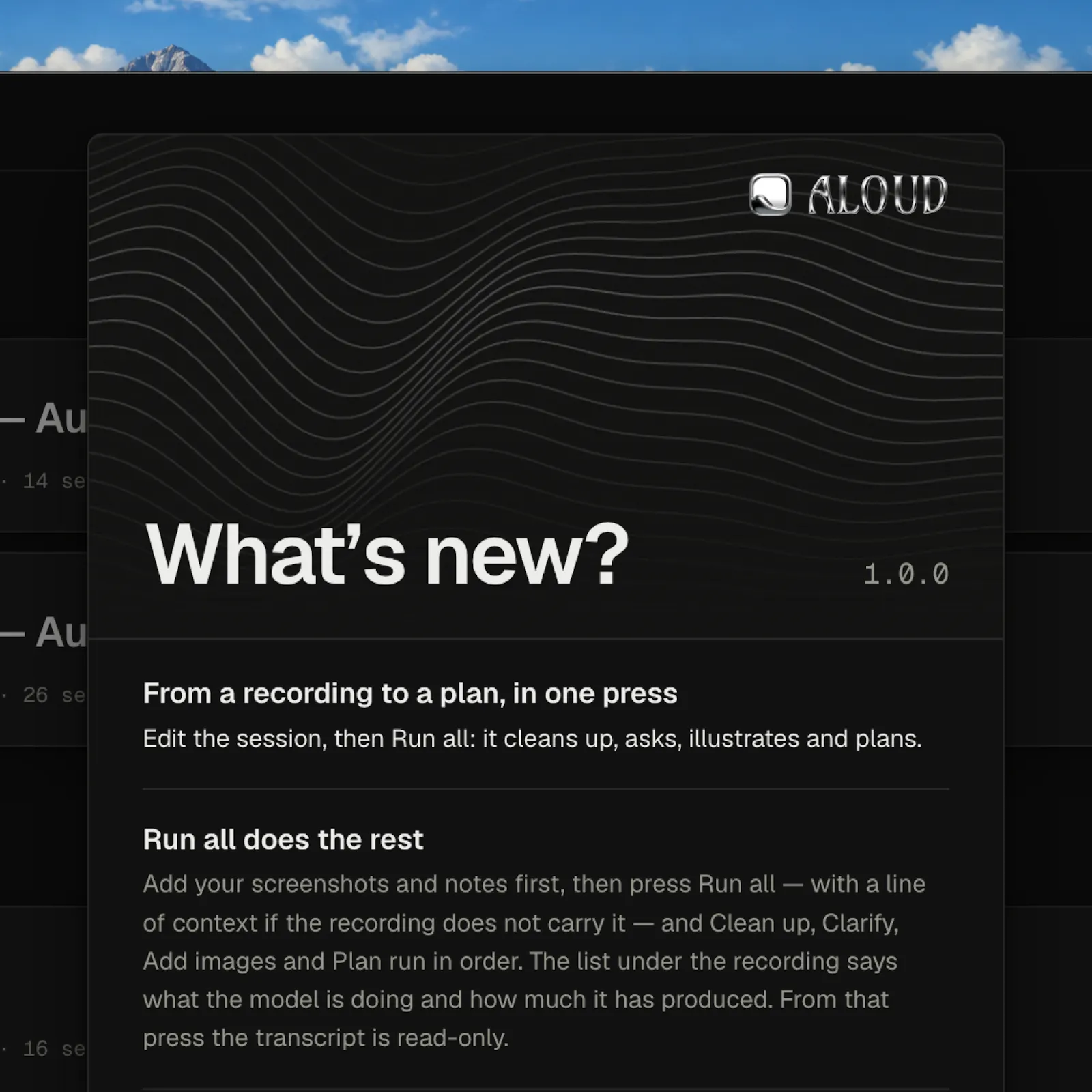Aloud screenshot 1