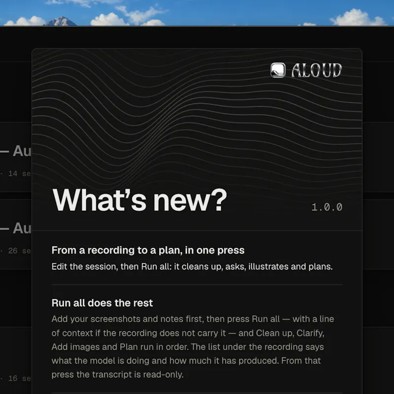 Aloud screenshot 1