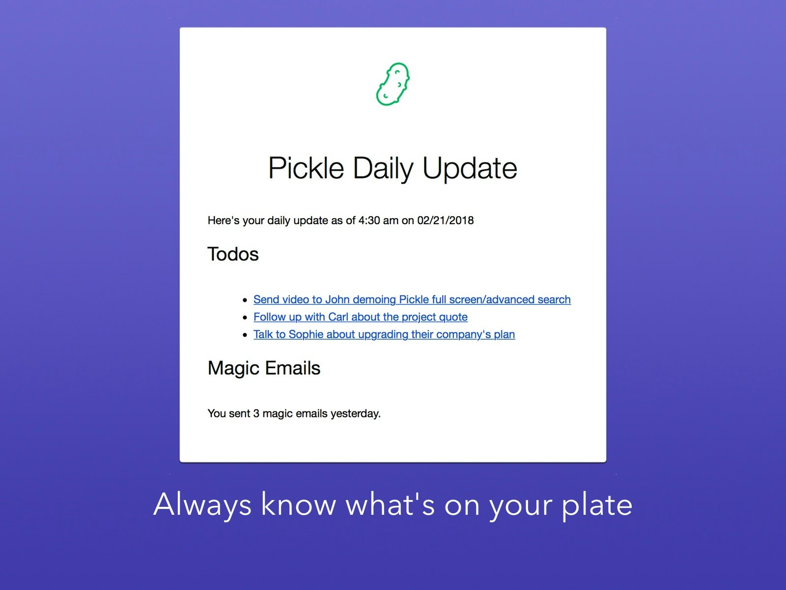 Pickle CRM gallery image