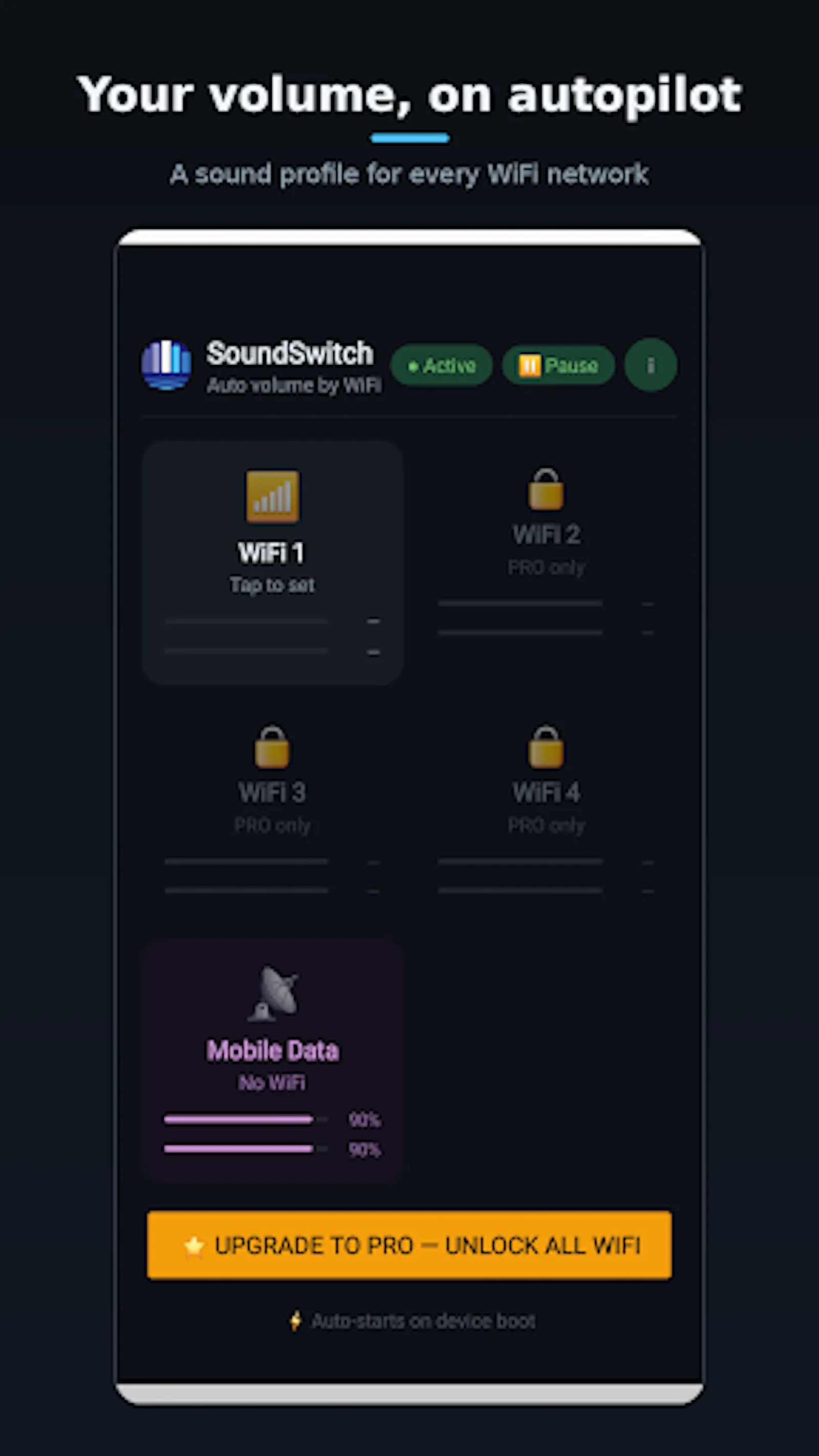 SoundSwitch: WiFi Auto Volume screenshot 1