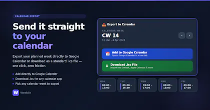 Weeklie — Weekly Work Planner gallery image
