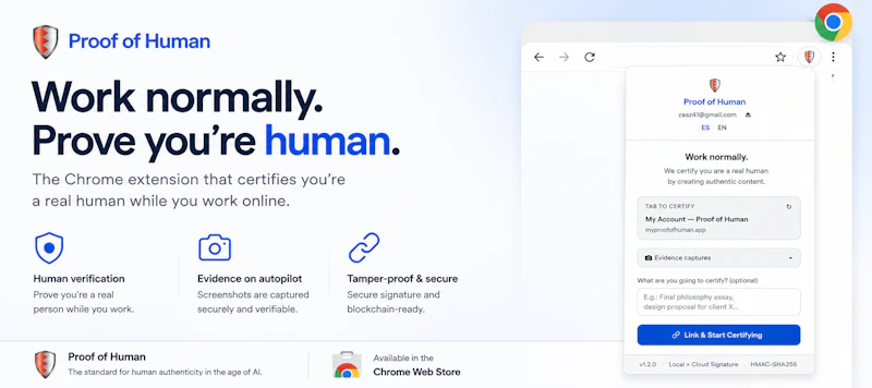 My Proof of Human screenshot 1