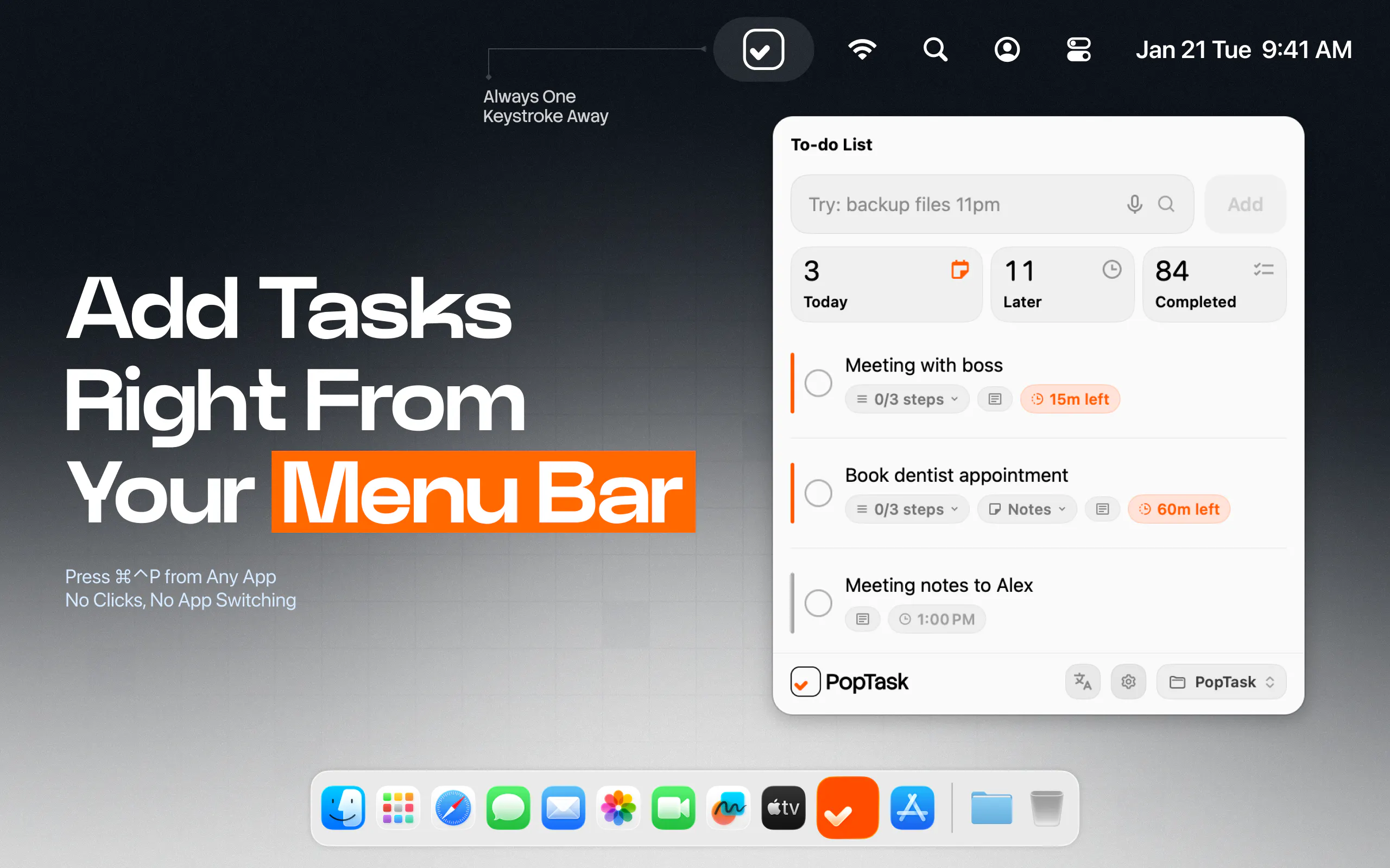 PopTask for Apple