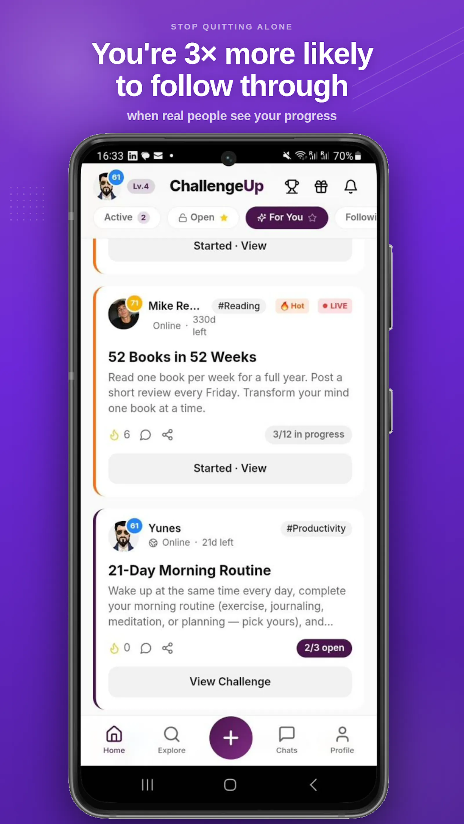 ChallengeUp , The LinkedIn for Doers screenshot 3
