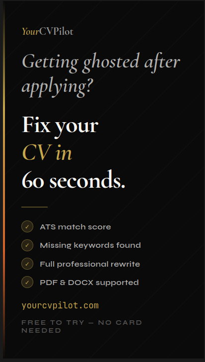 YourCVPilot - Main product screenshot demonstrating key features and user interface