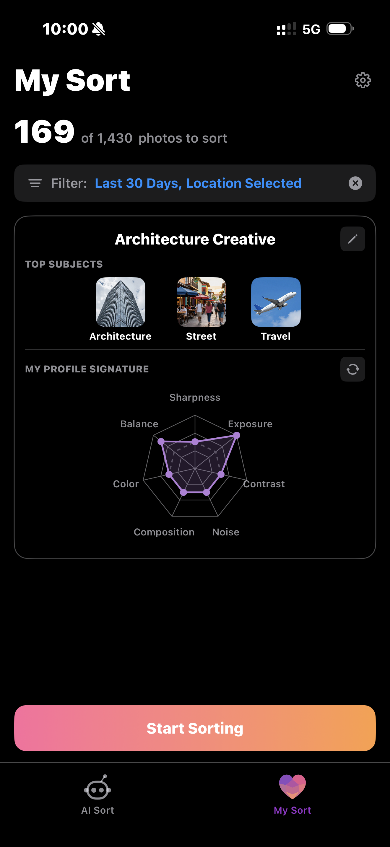 SpectraSort - Screenshot 2 showing product features and functionality