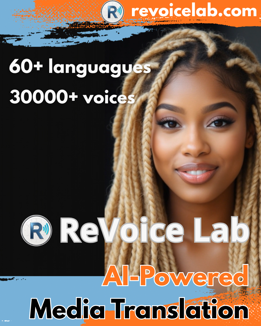 ReVoiceLab 30,000+ Voices&Text-to-Speech - Main screenshot showing features and interface