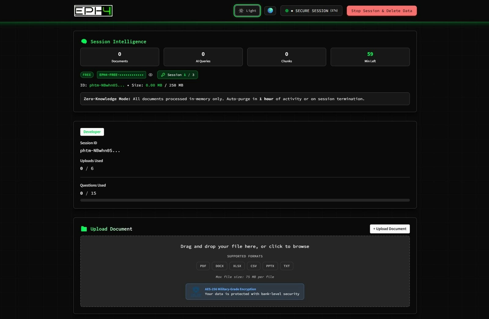 EPH4 - Main product screenshot demonstrating key features and user interface