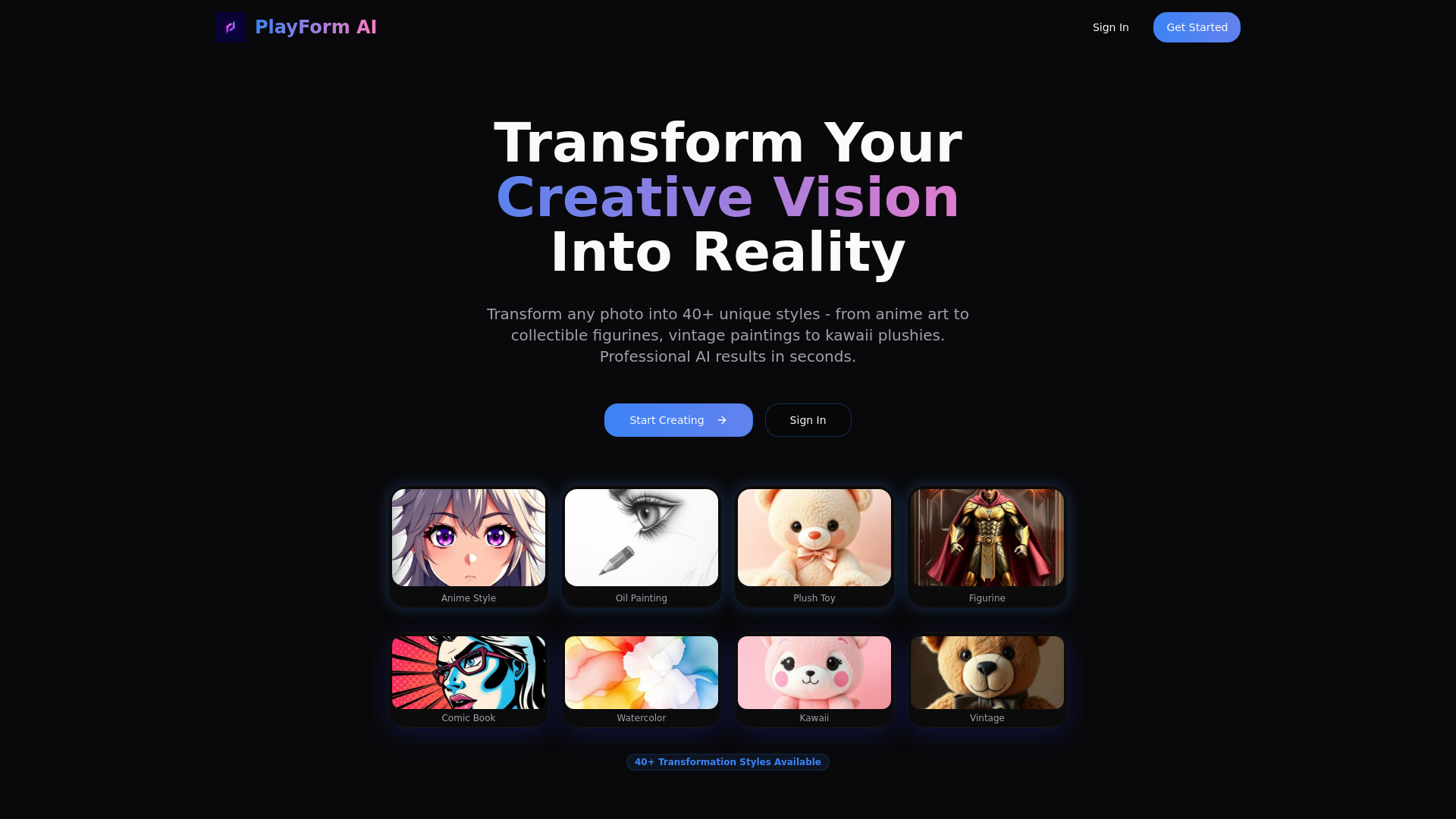 Média Plateforme de transformation d'image AI - Transformations de photos créatives 1