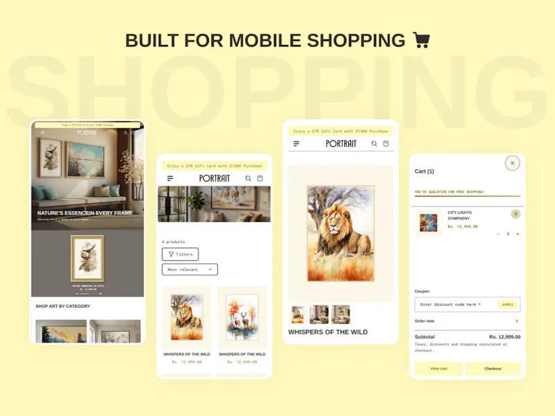Portrait Art Shopify Theme screenshot 3