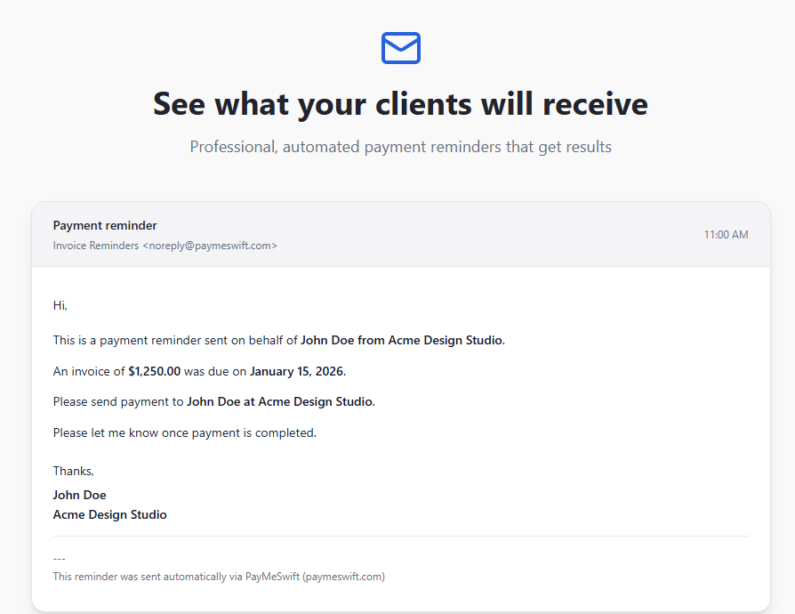 PayMeSwift - Screenshot 2 showing product features and functionality