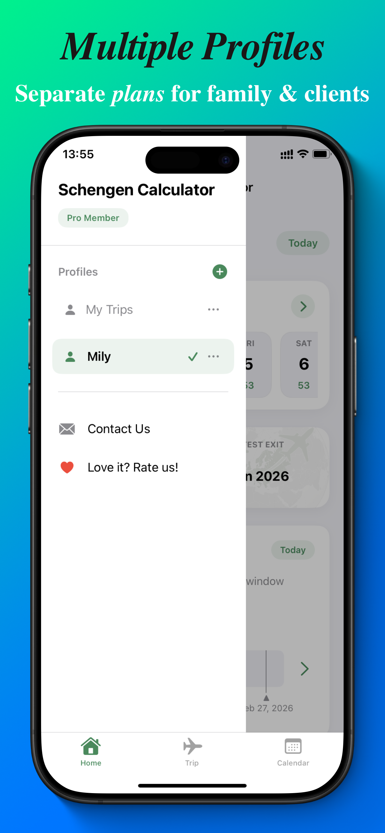 Schengen Calculator: 90/180 - Screenshot 3 showing product features and functionality