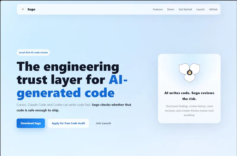 A safety review layer for AI code screenshot 1