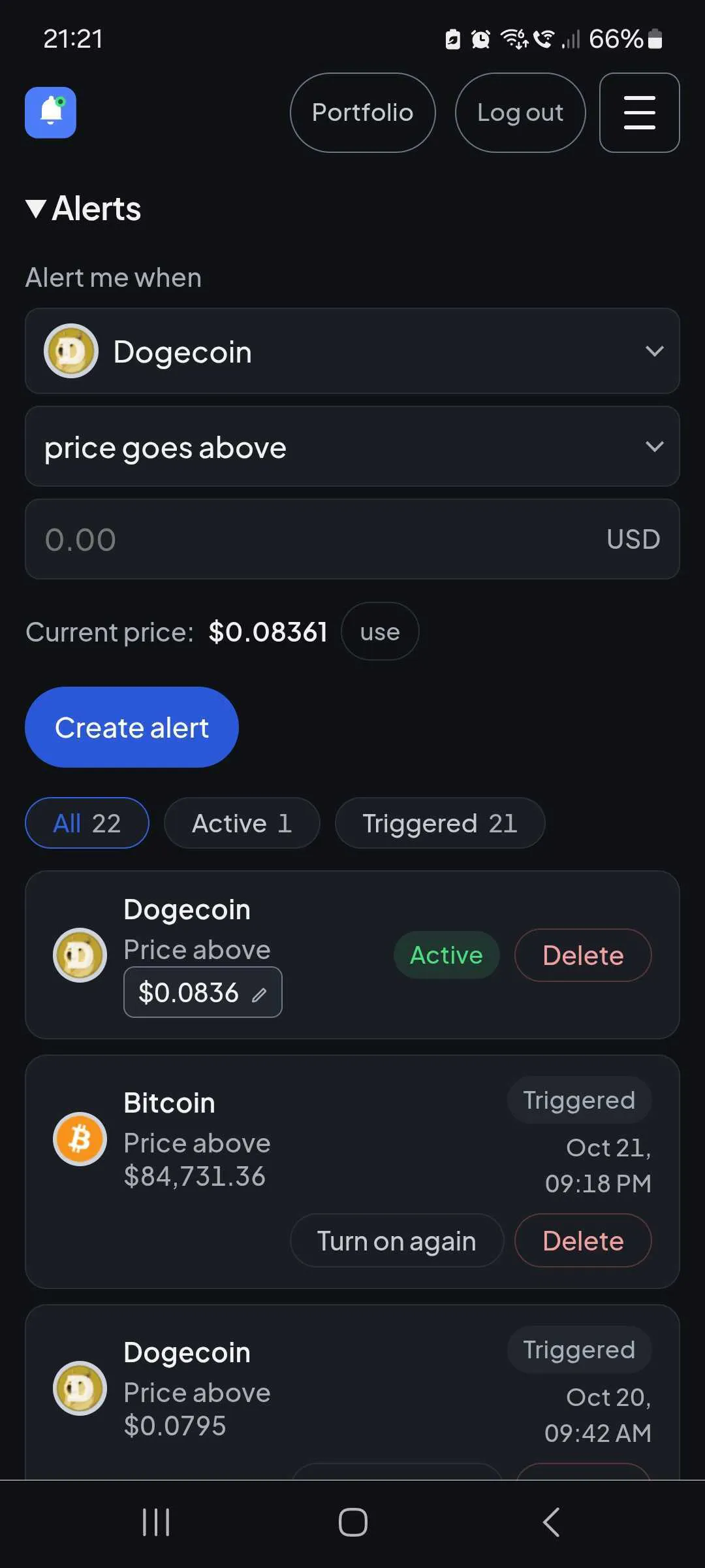 Memecoin Price Alerts gallery image