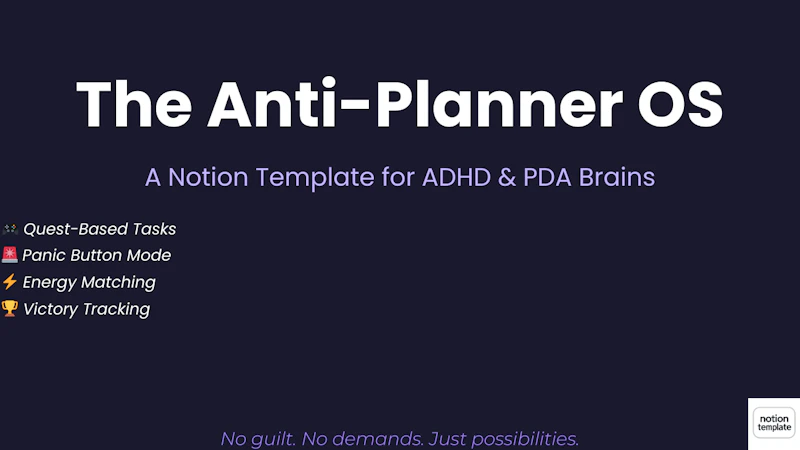The Anti-Planner OS screenshot 1
