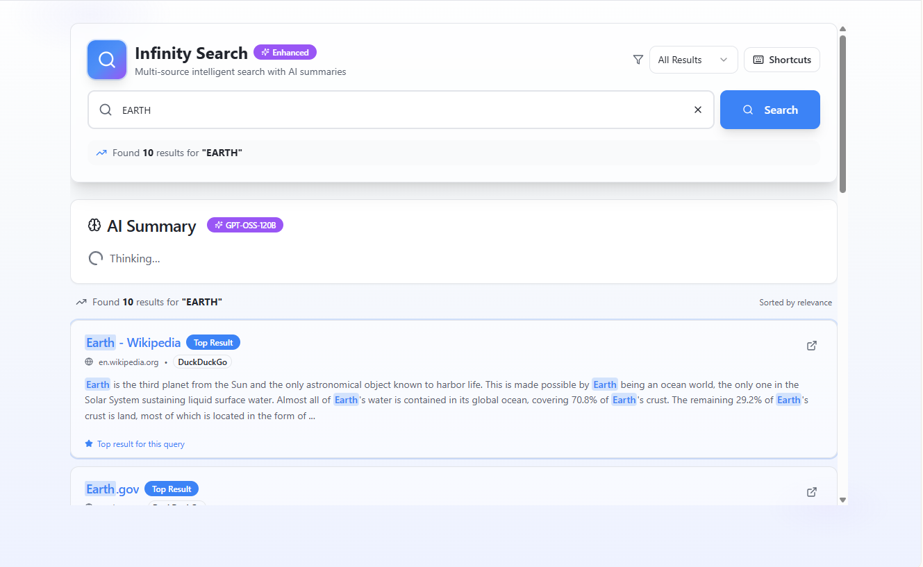 Infinity AI - Screenshot 4 showing product features and functionality