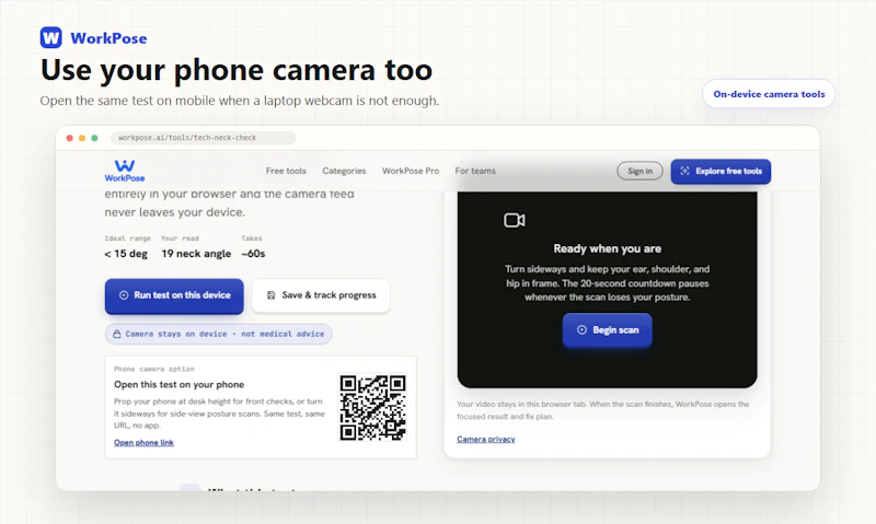 WorkPose screenshot 2