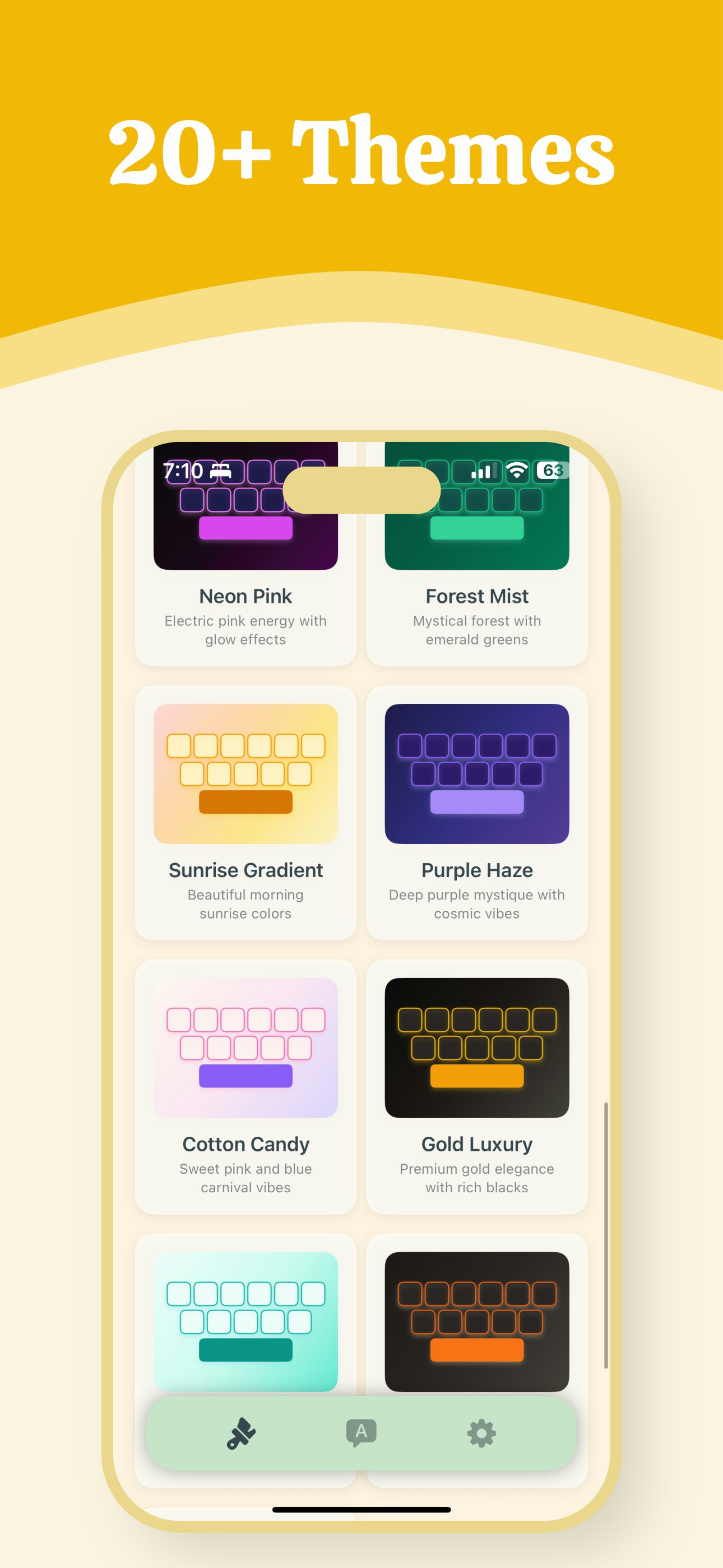Média Serrée - Polices et thèmes pour le clavier iOS 3